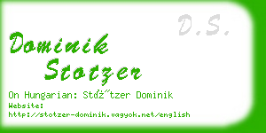 dominik stotzer business card